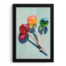 Lollys - Schaduw - Drie - Blauw fotolijst zwart zonder passe partout klein -3d
