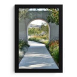 Doorkijk - Pad - Beton - Landschap fotolijst zwart zonder passe partout klein -3d