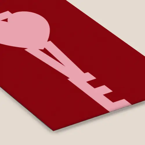 Love - Hart - Rood fotolijst zwart zonder passe partout klein -zsfeer6