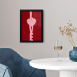 Love - Hart - Rood fotolijst zwart zonder passe partout klein -sfeer4