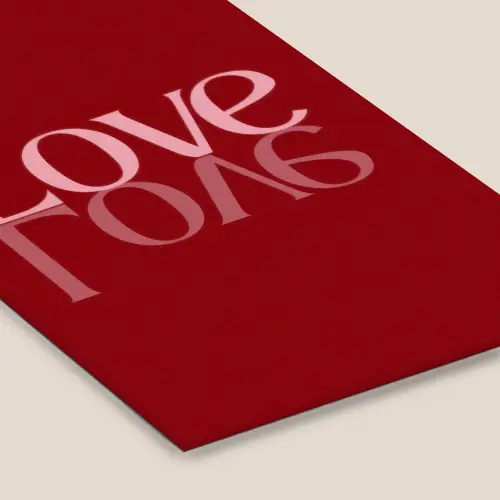 Love - Spiegeling - Rood fotolijst zwart zonder passe partout klein -zsfeer6