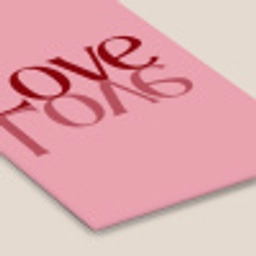 Love - Roze - Spiegeling fotolijst zwart zonder passe partout klein -zsfeer6