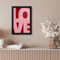Love - Rood - Blokletters fotolijst zwart zonder passe partout klein -sfeer5