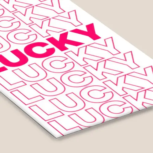 Lucky - Roze - Patroon fotolijst zwart zonder passe partout klein -zsfeer6