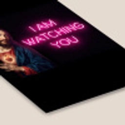 Man - Tekst - Neon fotolijst zwart zonder passe partout klein -zsfeer6