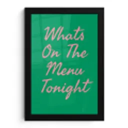 Menu - Quote - Roze fotolijst zwart zonder passe partout klein -3d