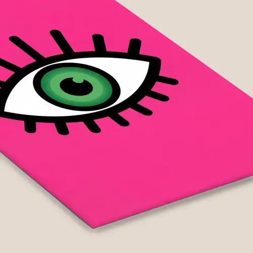 Minimalistisch - Oog - Roze fotolijst zwart zonder passe partout klein -zsfeer6