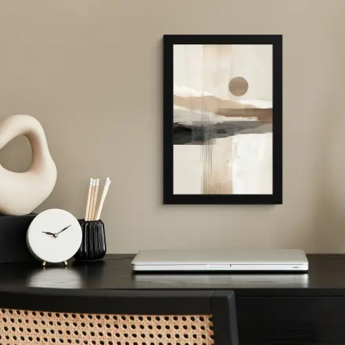 Minimalistisch - Landschap - Dimensie fotolijst zwart zonder passe partout klein -sfeer1
