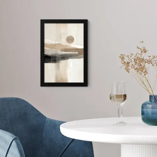 Minimalistisch - Landschap - Dimensie fotolijst zwart zonder passe partout klein -sfeer4
