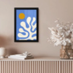 Minimalistisch - Organisch patroon - Blauw fotolijst zwart zonder passe partout klein -sfeer5
