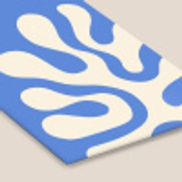 Minimalistisch - Organisch patroon - Blauw fotolijst zwart zonder passe partout klein -zsfeer6