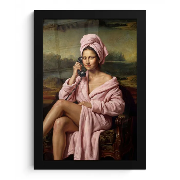 Mona - Klassiek - Roze fotolijst zwart zonder passe partout klein -3d