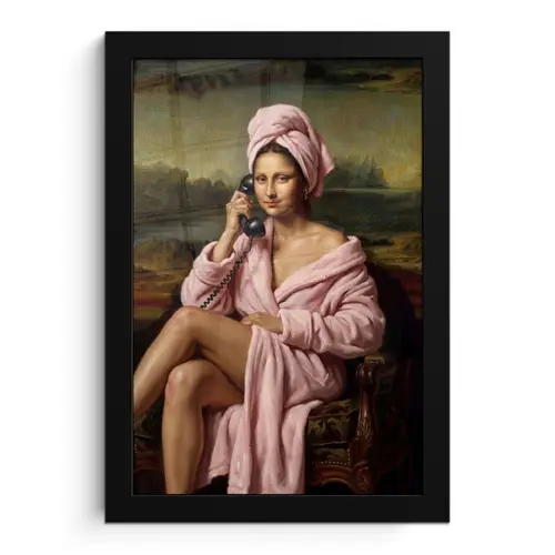 Mona - Klassiek - Roze fotolijst zwart zonder passe partout klein -3d