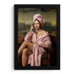 Mona - Klassiek - Roze fotolijst zwart zonder passe partout klein -3d