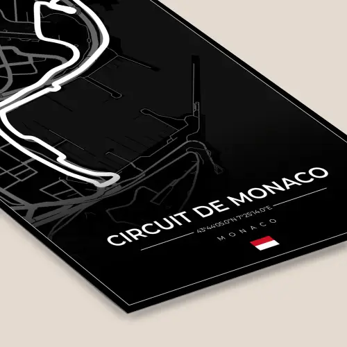 Monaco - Formule 1 - Circuit de Monaco - Racebaan - Circuit - Zwart fotolijst zwart zonder passe partout klein -zsfeer6