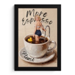 More espresso - Koffie - Eend fotolijst zwart zonder passe partout klein -3d