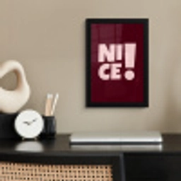 Nice - Uitroepteken - Rood fotolijst zwart zonder passe partout klein -sfeer1