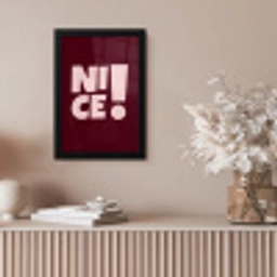 Nice - Uitroepteken - Rood fotolijst zwart zonder passe partout klein -sfeer5