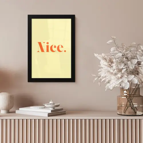 Nice - Oranje - Geel - Minimalistisch fotolijst zwart zonder passe partout klein -sfeer5
