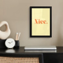 Nice - Oranje - Geel - Minimalistisch fotolijst zwart zonder passe partout klein -sfeer1