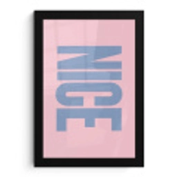 Nice - Paars - Roze fotolijst zwart zonder passe partout klein -3d