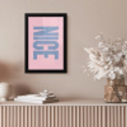 Nice - Paars - Roze fotolijst zwart zonder passe partout klein -sfeer5