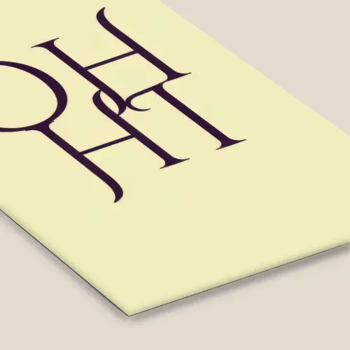 Oh hi - Geel - Monogram fotolijst zwart zonder passe partout klein -zsfeer6