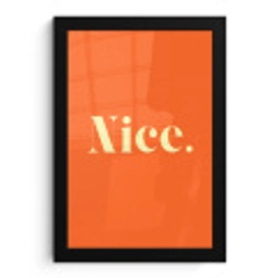 Oranje - Gebroken wit - Nice fotolijst zwart zonder passe partout klein -3d