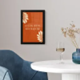 Oranje - Wijntje - Quote fotolijst zwart zonder passe partout klein -sfeer4