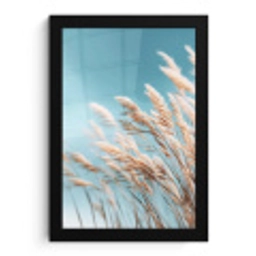 Siergras - Wind - Lichtbruin fotolijst zwart zonder passe partout klein -3d