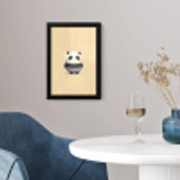 Panda - Beige - Minimalistisch fotolijst zwart zonder passe partout klein -sfeer4