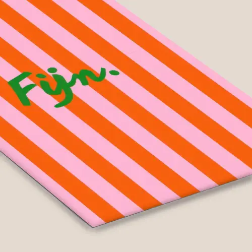 Patroon - Oranje - Fijn - Strepen fotolijst zwart zonder passe partout klein -zsfeer6