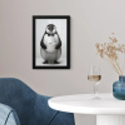 Pinguïn - WC rol - Wit fotolijst zwart zonder passe partout klein -sfeer4