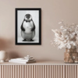 Pinguïn - WC rol - Wit fotolijst zwart zonder passe partout klein -sfeer5