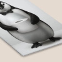 Pinguïn - WC rol - Wit fotolijst zwart zonder passe partout klein -zsfeer6
