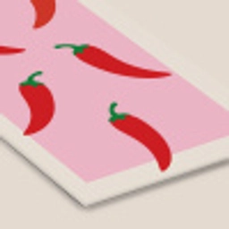 Pepers - Rood - Illustratie fotolijst zwart zonder passe partout klein -zsfeer6