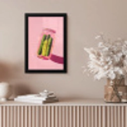 Augurken - Pot - Schaduw - Roze fotolijst zwart zonder passe partout klein -sfeer5
