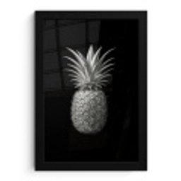 Ananas - Gedetailleerd - Bladeren fotolijst zwart zonder passe partout klein -3d