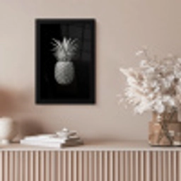Ananas - Gedetailleerd - Bladeren fotolijst zwart zonder passe partout klein -sfeer5