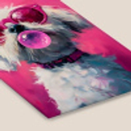 Pink - Hond - Bubbel fotolijst zwart zonder passe partout klein -zsfeer6