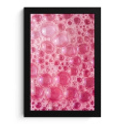 Roze - Schuim - Bubbels fotolijst zwart zonder passe partout klein -3d