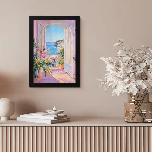 Roze - Buiten - Verf fotolijst zwart zonder passe partout klein -sfeer5