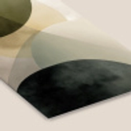 Vlakken - Abstract - Beige - Cirkels fotolijst zwart zonder passe partout klein -zsfeer6