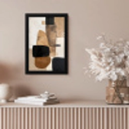 Vlakken - Abstract - Zwart - Strepen fotolijst zwart zonder passe partout klein -sfeer5