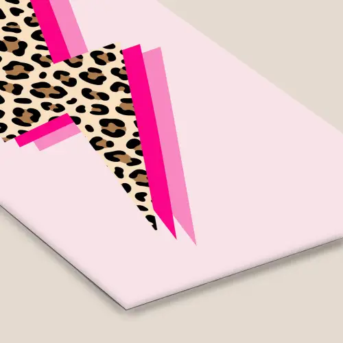 Stippen - Roze - Bliksem fotolijst zwart zonder passe partout klein -zsfeer6