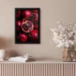 Granaatappel - Rood - Fruit fotolijst zwart zonder passe partout klein -sfeer5