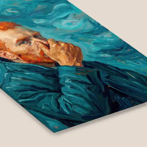 Portret - Klassiek - Blauw fotolijst zwart zonder passe partout klein -zsfeer6