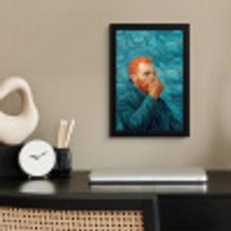 Portret - Klassiek - Blauw fotolijst zwart zonder passe partout klein -sfeer1
