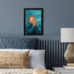 Portret - Klassiek - Blauw fotolijst zwart zonder passe partout klein -sfeer3