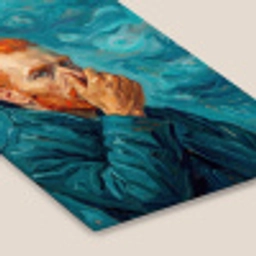 Portret - Klassiek - Blauw fotolijst zwart zonder passe partout klein -zsfeer6